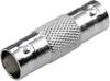 BNC közösítő adapter, 1x BNC aljzat - 1x BNC aljzat, ezüst, SpeaKa Professional