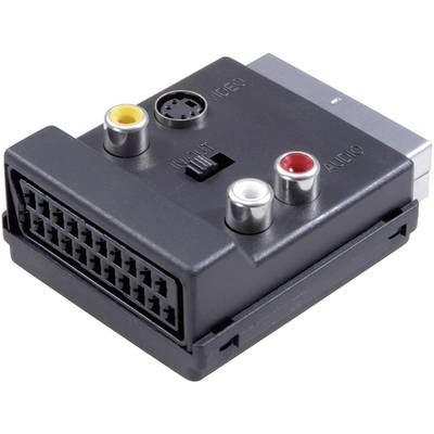 SpeaKa Professional SP-7870356 SCART / RCA / S videó Y adapter [1x SCART dugó - 3x RCA alj, SCART alj, S-videó alj] Feke