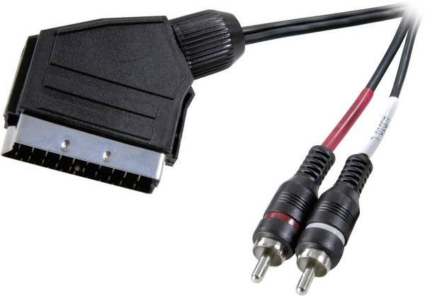 SpeaKa Professional SP-7870676 SCART / RCA Audio Csatlakozókábel [1x SCART dugó - 2x RCA dugó] 2.00 m Fekete