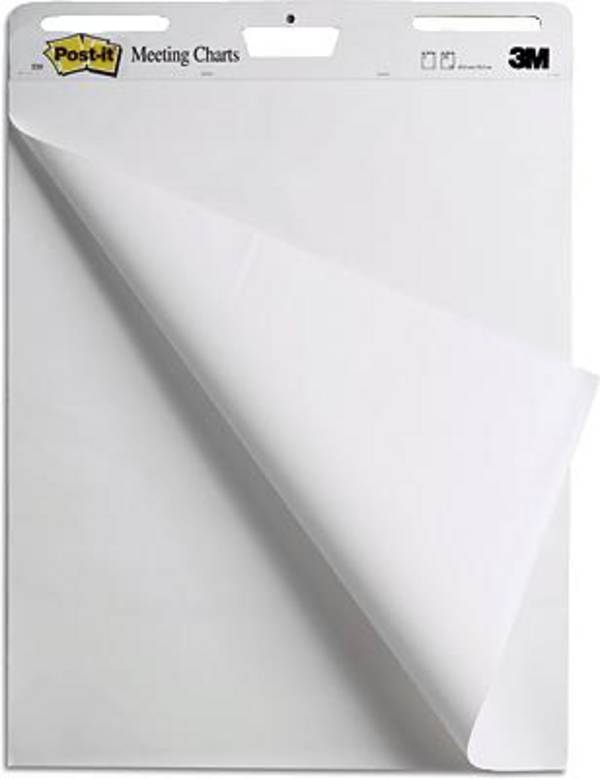 Post-it Meeting Charts 559 Flipchart papír Lapok száma: 30 üres 63.5 cm x 76.2 cm  Fehér