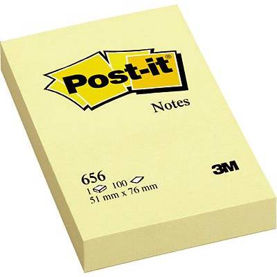 Post-it Öntapadó jegyzetlap 7000080472 51 mm x 76 mm  Sárga 100 lap