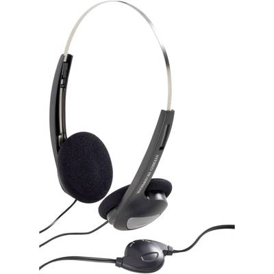 Basetech CD-1000VR  On Ear fejhallgató Vezetékes  Fekete  Hangerő szabályozás, Könnyű pánt, Összehajtható