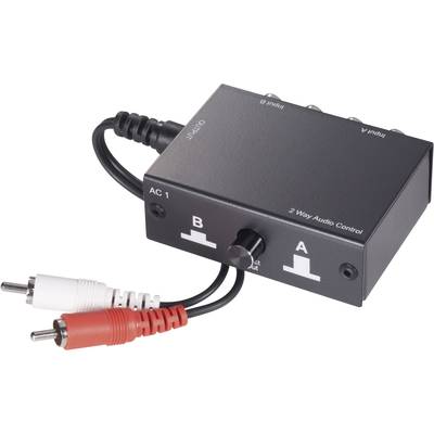RCA audio átkapcsoló (2 RCA bemenet - 1 RCA kimenet) SpeaKa Professional 1435386