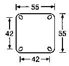 Forgó görgő, rack és hangfal görgő, tömörgumi kerékkel 1 pár Ø 50 mm McCrypt 304538-1