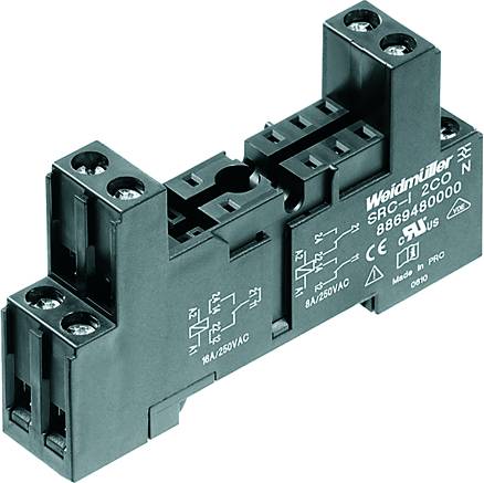 Weidmüller SRC-I 2CO N Reléfoglalat Alkalmas a következő sorozatokhoz: Weidmüller RIDERS sorozat (H x Sz x Ma) 45 x 15.8 x 77 mm 10 db