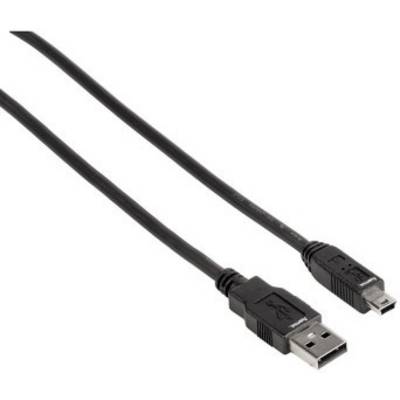 USB 2.0 Csatlakozókábel [1x USB 2.0 dugó A - 1x USB 2.0 dugó Mini-B] 1.80 m fekete  Hama