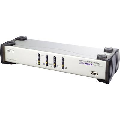 4 portos KVM switch USB-vel és VGA csatlakozókkal és USB hubbal Aten CS1744C-AT