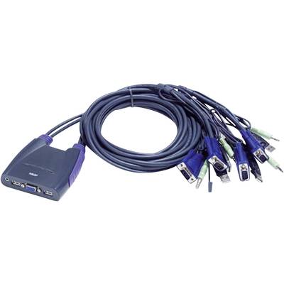 4 portos KVM switch USB-vel és VGA csatlakozókkal Aten CS64US-AT