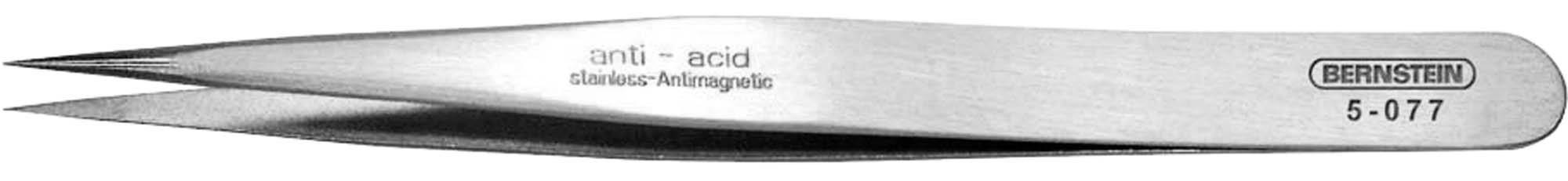 SMD csipesz 130 mm, elvékonyított, egyenes, hegyes, Bernstein 5-077
