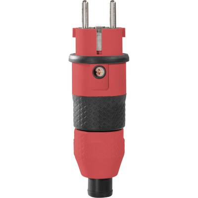 Hálózati dugó, műanyag, 230 V, fekete/piros, IP54, ABL Sursum 1529140
