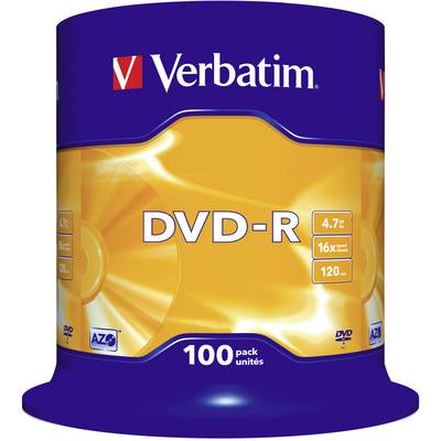 Írható DVD-R 4.7 GB Verbatim 43549 100 db