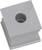 Szürke műanyag tömb középen lyukkal, négyzet alakú, a sarokban bevésett '7'-es szám.