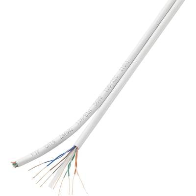 Hálózati kábel,CCA CAT 6, tekercsben Duplex U/UTP 2 x (4 x 2 x 0,196 mm²) Fehér 10 m Tru Components