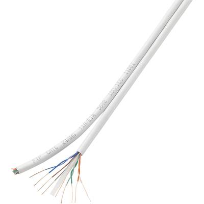 Hálózati kábel,CCA CAT 6, tekercsben Duplex F/UTP 2 x (4 x 2 x 0,196 mm²) Fehér 100 m Tru Components