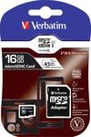 Verbatim microSDHC kártya 16 GB-os 10. osztály