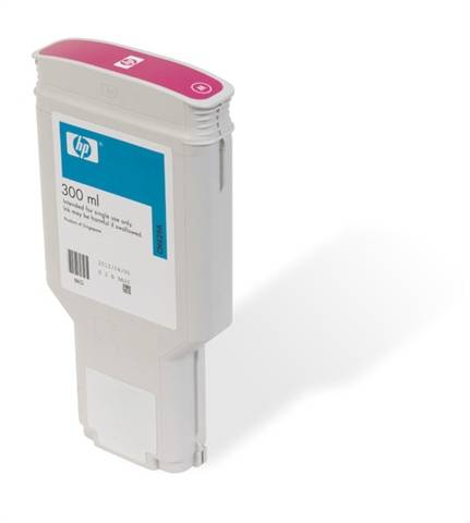 Magenta nyomtatópatron HP nyomtatókhoz, 300 ml kapacitás.