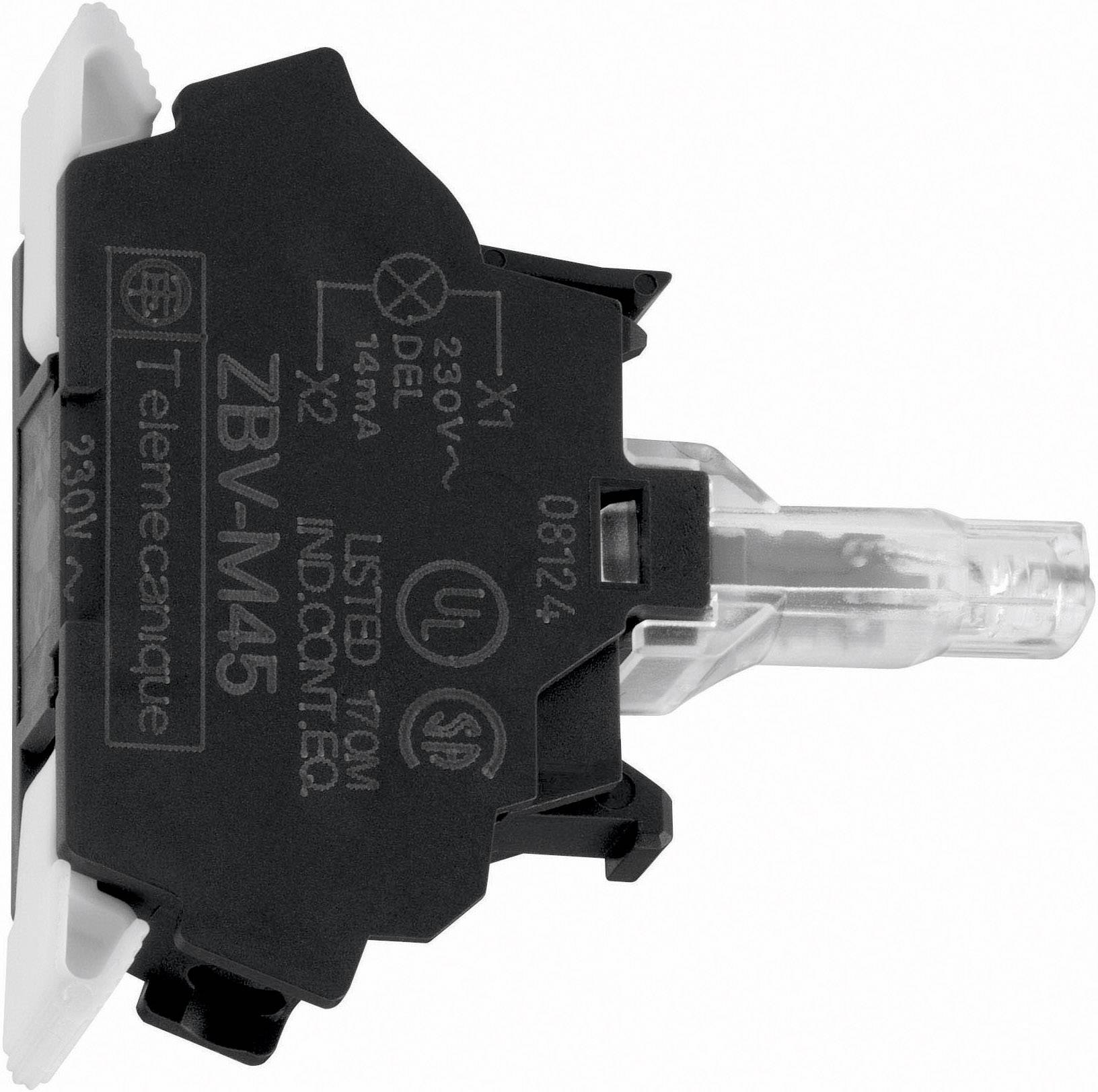 Előlapra felszerelhető LED-modul 24 V, rugós szorító csatlakozással, fehér, Schneider Electric ZBVB15