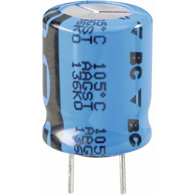 Elektrolit kondenzátor, radiális, álló, 105° RM 7,5 mm 4700 µF 16 V 20 % Ø 16 x 35 mm Vishay 2222 136 65472
