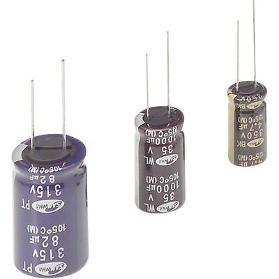 Elektrolit kondenzátor, radiális, álló, RM 5 mm 10 µF 400 V 20 % Ø 10 x 20 mm Samwha BL2G106M10020PA