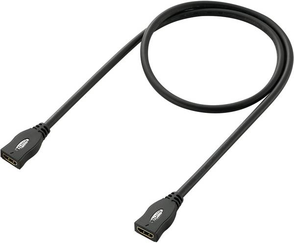 HDMI hosszabbítókábel [1x HDMI alj   1x HDMI alj ] 1 m fekete SpeaKa Professional