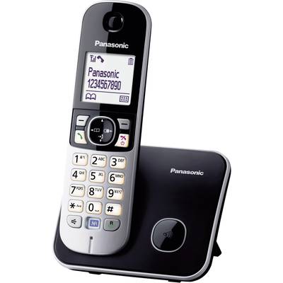 Panasonic KX-TG6811 vezeték nélküli analóg telefon kihangosító funkcióval, fekete/ezüst