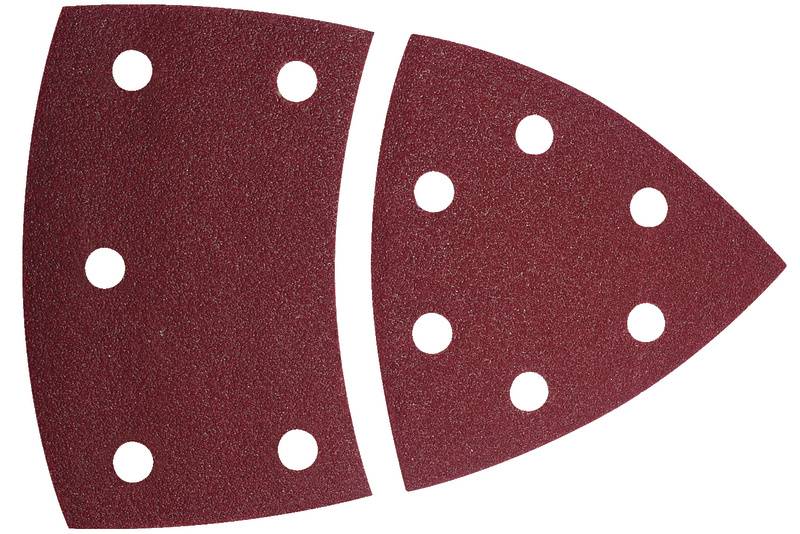 Csiszolólap rezgőcsiszolóhoz 95 mm (háromszög), 10 db, szemcse méret: 40, Wolfcraft 1811000