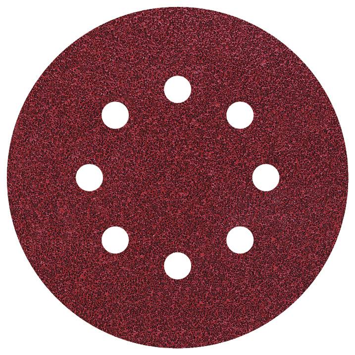 Wolfcraft 2250100 Excenter csiszolópapír Tépőzárral, Lyukas Szemcsézet 60 (Ø) 125 mm 25 db