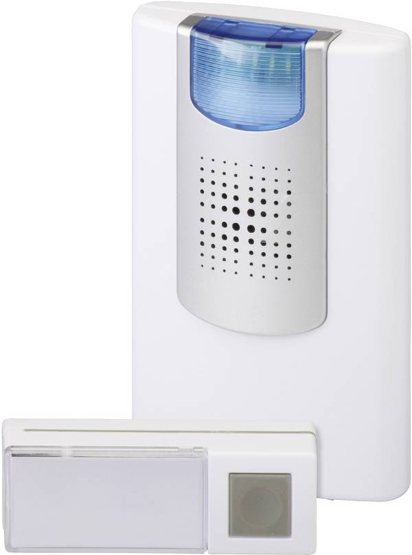 Vezeték nélküli csengő villogóval, max.200m, 433MHz, fehér, Heidemann HX 70824