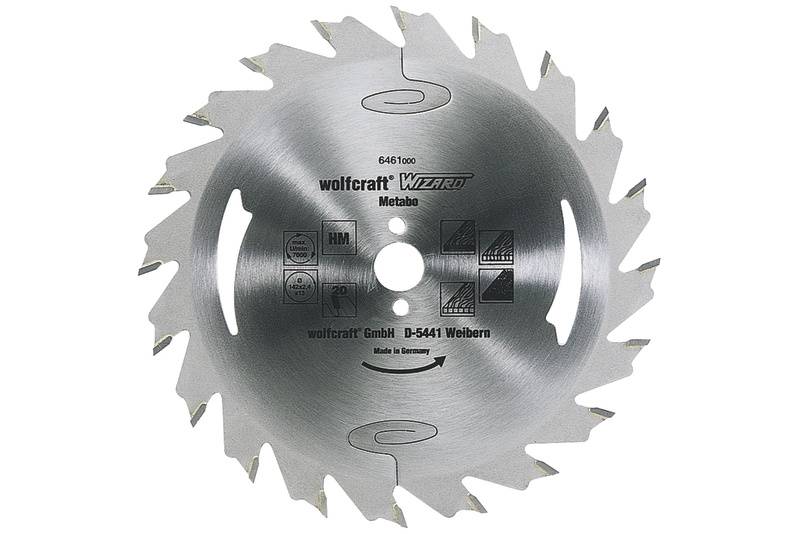 Wolfcraft 6458000 Keményfém körfűrészlap 140 x 12.75 mm Fogak száma (collonként): 20 1 db