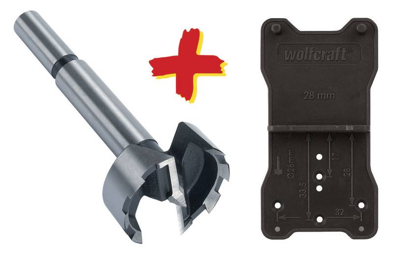 Süllyesztőfúró 10mm + furatbejelölő Wolfcraft 8728000