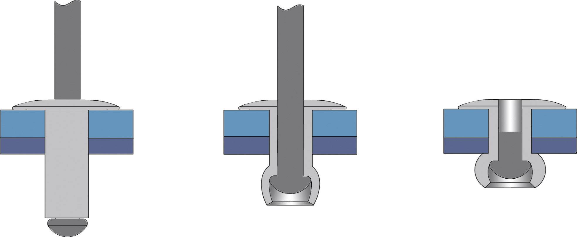 Bralo S01240004814 Popszegecs (Ø x H) 4.8 mm x 14 mm Nemesacél Nemesacél 25 db