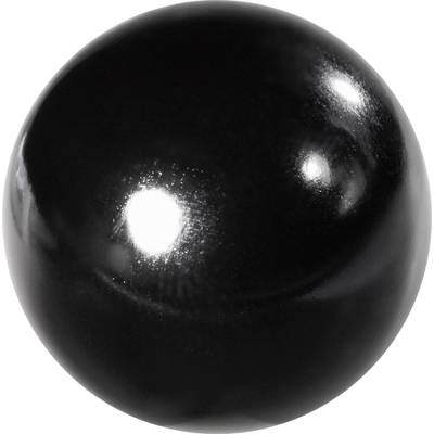 TOOLCRAFT Gömb fogantyúk M6 Műanyag, fekete menetes sárgaréz hüvellyel 25 db