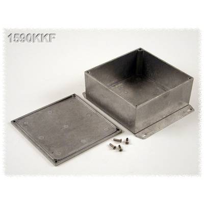Hammond Electronics alumínium öntvény dobozok peremmel, 1590KKFBK 125 x 125 x 56 mm, fekete