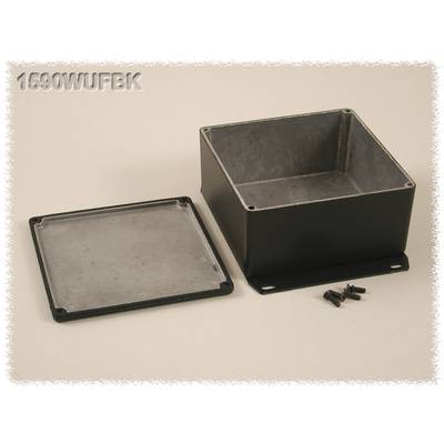 Hammond Electronics öntvény dobozok, 1590-es sorozat 1590WUFBK alumínium (H x Sz x Ma) 119.5 x 119.5 x 59 mm, fekete