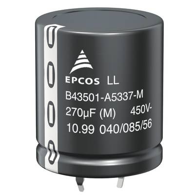 Elektrolit kondenzátor Snap-In RM 10 mm 47 µF 450 V/DC 20 % Ø 22 x 25 mm Epcos B43501-A5476-M