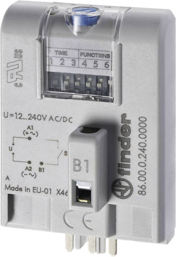 Ipari időkapcsoló modul 12 - 240 V DC/AC, Finder 86.00.0.240