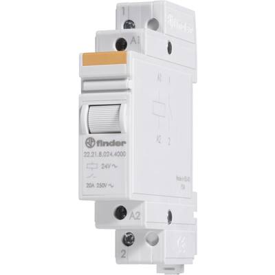 Installációs relé 2 záró, 20 A 250 V/AC, Finder 22.22.8.024.4000