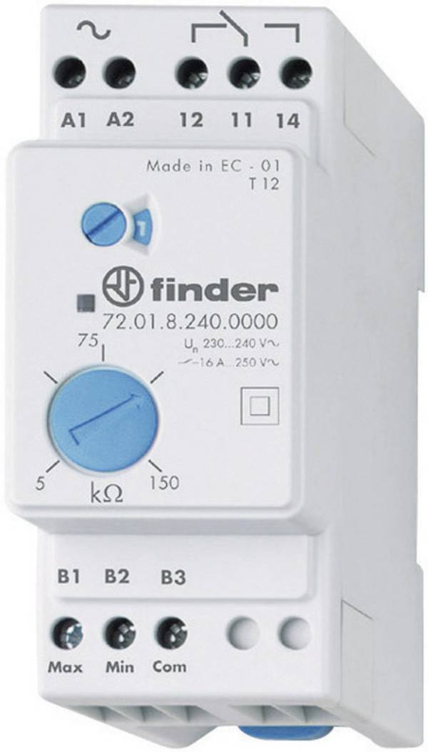 Szint felügyeleti relé 230 V/AC 1 váltó, Finder 72.01.8.240.0000