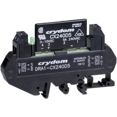 AC félvezető relé DIN sínre való szereléshez 0,06 - 5 A 12 - 280 V/AC, Crydom DRA1-CXE240D5
