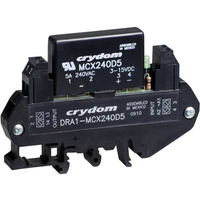 AC félvezető relé DIN sínre való szereléshez 0,06 - 5 A 48 - 530 V/AC, Crydom DRA1-MCXE380D5