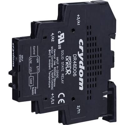 Elektronikus teljesítményrelé DIN sínre szereléshez, Crydom DR24D03 kimenet 3 A 24 - 280 V/AC