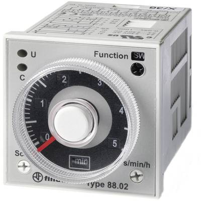 Többfunkciós időzítő relé 24 - 230 V DC/AC 2 váltó, 8 A 250 V/AC 2000 VA, Finder 88.02.0.230.0002