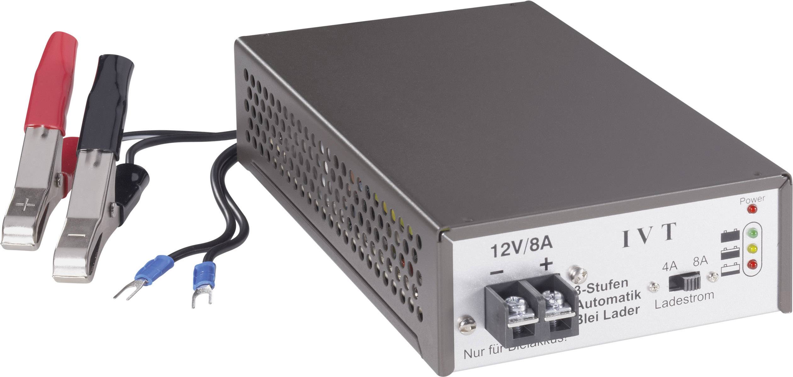 3 fokozatú ólomakku töltő 12V/4-8A, IVT 900018