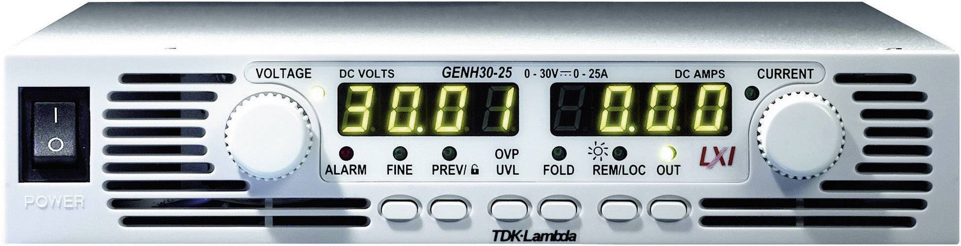 19-os rackbe építhető digitális, programozható labortápegység, 0 - 60 V/DC 0 - 12.5 A 750 W TDK-Lambda GENH-60-12.5/LN