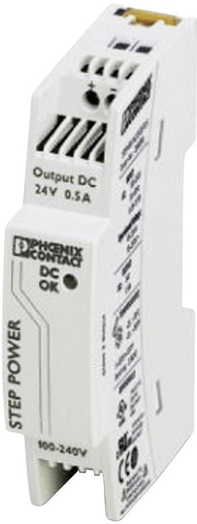 Kalapsín tápegység 24 V/DC 0,55 A 18 W 1x, Phoenix Contact STEP-PS/1AC/24DC/0.5