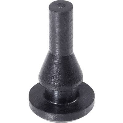 Furatba nyomható műszerláb, kerek Ø 8 x 14,7 mm, fekete, PB Fastener 1283-01