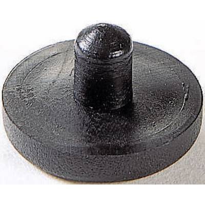 Furatba nyomható műszerláb, kerek Ø 17 x 3,5 mm, fekete, 4003
