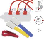A kábelt jelölő kábelcímke tépőzáras címkével Kábelcímke, színes, 10 darabos LTC Mini