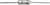 'Egy hengeres üvegbiztosíték fém végzáró kupakokkal, fehér felületen fektetve.'