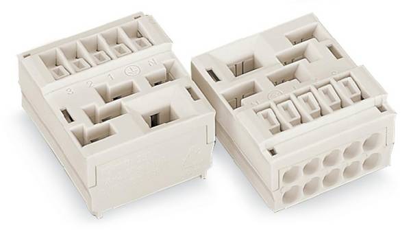 WAGO 267-315 267-315 Vezetékösszekötő hajlékony: -  merev: 1.5-2.5 mm² Pólusszám: 5 50 db Fehér